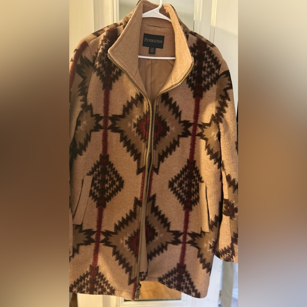 Brand New Pendleton peacoat jacket. Native print. New without tags.